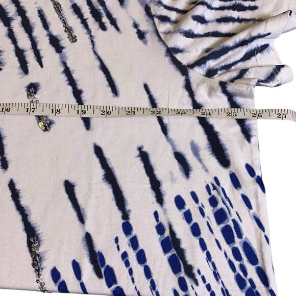 Chico's Tee NWT Size 4 (2X) Artistic Modern Boho Americana Rhinestone Sequined - Picture 4 of 5